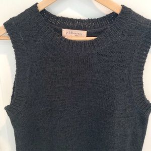 Philosophy Republic Clothing black knit vest sizeM